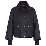 Barbour Women's Cropped Beadnell Wax Jacket - Black/Classic