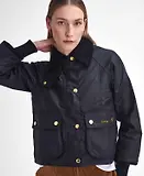 Thumbnail 6 of Barbour Women's Cropped Beadnell Wax Jacket - Black/Classic