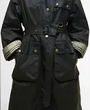 Thumbnail 7 of Barbour Women's Milda Waxed Trench Coat - Fern/Sage/Ancient Tartan