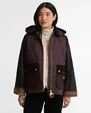 Thumbnail 2 of Barbour Women's Carville Waxed Jacket - Rustic / Bordeaux / Muted