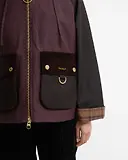 Thumbnail 7 of Barbour Women's Carville Waxed Jacket - Rustic / Bordeaux / Muted