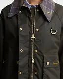 Thumbnail 6 of Barbour Women's Icons Tartan Collar Spey Waxed Jacket - Olive / Classic