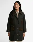 Thumbnail 2 of Barbour Women's Icons Modern Beaufort Waxed Jacket - Olive / Classic