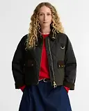 Thumbnail 2 of Barbour Women's Tartan Reimagined Icons Tartan Quilted Spey Waxed Jacket - Olive / Classic