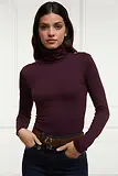 Thumbnail 7 of Holland Cooper Women's Essential Roll Neck - Burgundy