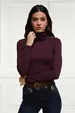 Thumbnail 5 of Holland Cooper Women's Essential Roll Neck - Burgundy