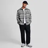 Thumbnail 3 of Lyle & Scott Men's Brushed Tartan Overshirt - Warm Grey