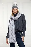 Thumbnail 4 of Holland Cooper Beatrice Beanie Bobble Hat -  Grey Marl Cream