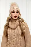 Thumbnail 4 of Holland Cooper Horsebit Beanie Bobble Hat - Camel