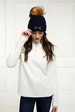 Thumbnail 6 of Holland Cooper Horsebit Beanie Bobble Hat - Ink Navy