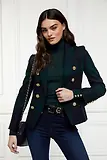 Thumbnail 4 of Holland Cooper Women's Buttoned Knit Roll Neck - Deep Emerald