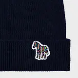 Thumbnail 2 of Paul Smith Men's Zebra Beanie Hat - Navy