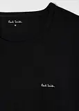 Thumbnail 3 of Paul Smith Men's Organic Cotton Logo 3 Pack Lounge T-Shirts - White/Sky Blue/Black