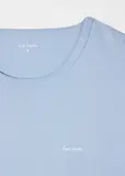 Thumbnail 5 of Paul Smith Men's Organic Cotton Logo 3 Pack Lounge T-Shirts - White/Sky Blue/Black