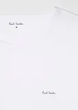 Thumbnail 7 of Paul Smith Men's Organic Cotton Logo 3 Pack Lounge T-Shirts - White/Sky Blue/Black