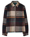 Thumbnail 5 of Paul Smith Men's Wool-Blend Harrington Jacket - Ecru & Burgundy Check