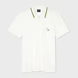 Thumbnail 11 of Paul Smith Men's Regular Fit Stretch-Cotton 'Broad Stripe Zebra' Polo Shirt  - White
