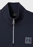 Thumbnail 2 of PS By Paul Smith Men's Stitch Stripe Zip Funnel Neck Sweatshirt - Navy