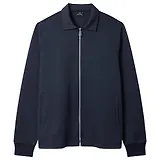 Thumbnail 1 of PS By Paul Smith Men's Double-Face Jersey Zip-Front Sweatshirt - Navy