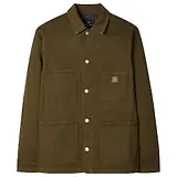 Thumbnail 1 of Paul Smith Men's Garment-Dyed Denim Work Jacket - Military Green (Khaki)