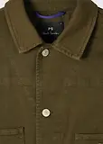 Thumbnail 2 of Paul Smith Men's Garment-Dyed Denim Work Jacket - Military Green (Khaki)