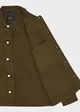 Thumbnail 4 of Paul Smith Men's Garment-Dyed Denim Work Jacket - Military Green (Khaki)