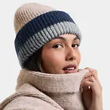 Thumbnail 2 of Didriksons Malin Striped Beanie - Beige Melange Multi