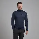 Thumbnail 2 of Montane Men's Dart Zip Neck Long Sleeved Baselayer - Eclipse Blue