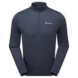 Thumbnail 1 of Montane Men's Dart Zip Neck Long Sleeved Baselayer - Eclipse Blue