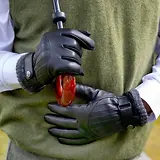 Thumbnail 3 of Dents Men’s Sherborne Touchscreen Wool Blend-Lined Leather Gloves - Black/Grey