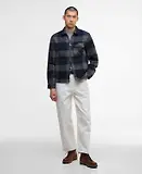 Thumbnail 3 of Barbour International Men's Hailwood Tartan Fleece Overshirt - Navy