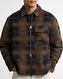 Thumbnail 5 of Barbour International Men's Oswald Wool-Blend Overshirt - Navy