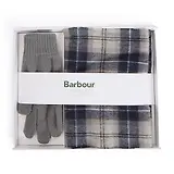 Thumbnail 1 of Barbour Men's Tartan Scarf & Glove Gift Set - Grey Midnight
