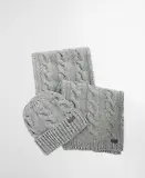 Thumbnail 2 of Barbour Men's Jesmond Beanie and Scarf Gift Set - Mid Grey