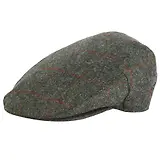 Thumbnail 1 of Barbour Men's Crieff Flat Cap - Olive/Red Overcheck