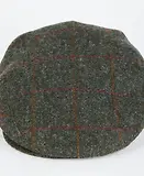 Thumbnail 3 of Barbour Men's Crieff Flat Cap - Olive/Red Overcheck