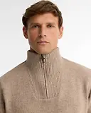 Thumbnail 5 of Barbour Men's Nelson Essential Quarter-Zip Jumper - Stone
