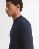 Thumbnail 5 of Barbour Men's Herringbone Crew Neck Jumper - Navy