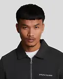 Thumbnail 4 of Lyle & Scott Men's Embroidered Collared 1/4 Zip Jumper - Jet Black/ White