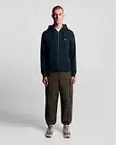 Thumbnail 3 of Lyle & Scott Men's Loopback Cotton Fit Full Zip Hoodie - Dark Navy