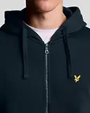 Thumbnail 4 of Lyle & Scott Men's Loopback Cotton Fit Full Zip Hoodie - Dark Navy