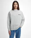 Thumbnail 2 of Barbour Men's Brushed Nicholas Oversized Crew Neck Jumper - Grey Marl