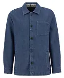 Thumbnail 1 of Barbour Men's Aickmen Textured Denim Overshirt - Indigo