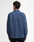 Thumbnail 4 of Barbour Men's Aickmen Textured Denim Overshirt - Indigo