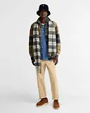Thumbnail 3 of Barbour Men's Woodlane Brushed Check Overshirt - Birchwood Dress Tartan