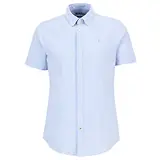 Thumbnail 1 of Barbour Men's Oxtown Oxford Tailored Short-Sleeved Shirt - Sky