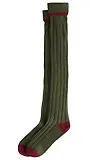 Thumbnail 1 of Barbour Men's Contrast Merino Wool Gun Stockings - Olive/Cranberry