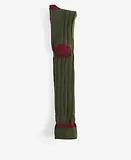 Thumbnail 2 of Barbour Men's Contrast Merino Wool Gun Stockings - Olive/Cranberry