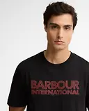 Thumbnail 5 of Barbour International Men's Essential Tee - Black / Fire Whirl
