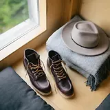 Thumbnail 9 of Red Wing Classic Moc Toe 6" Boot Excalibur Leather - Black Cherry - Style 8847